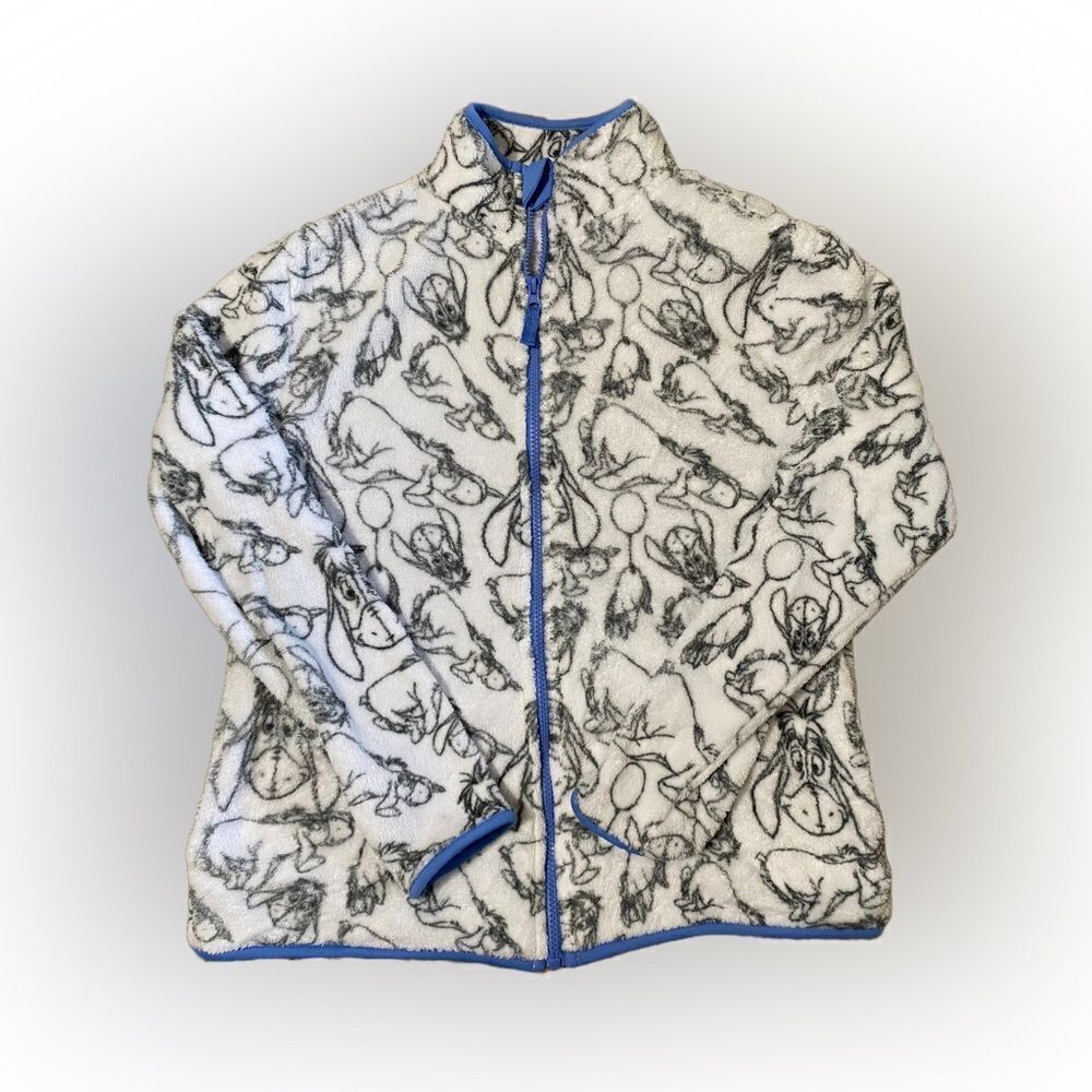 Disney Eeyore Fleece Zip Up Jacket Sweatshirt